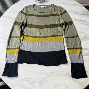 Laurie B. Vintage Striped Long Sleeve Cotton Sweater Made in USA Sz S